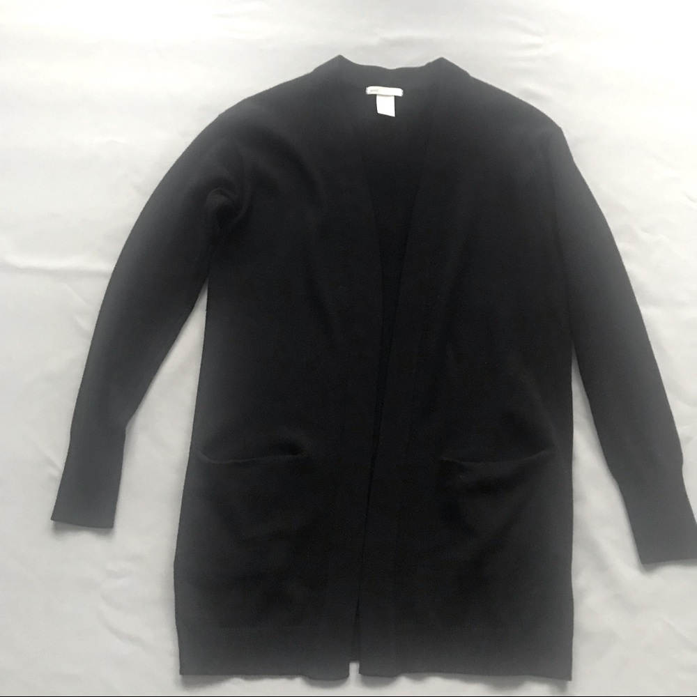 H&M Black Open Front Cardigan Size XS